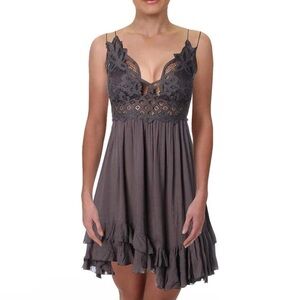 Free People XS Charcoal Lace Dress